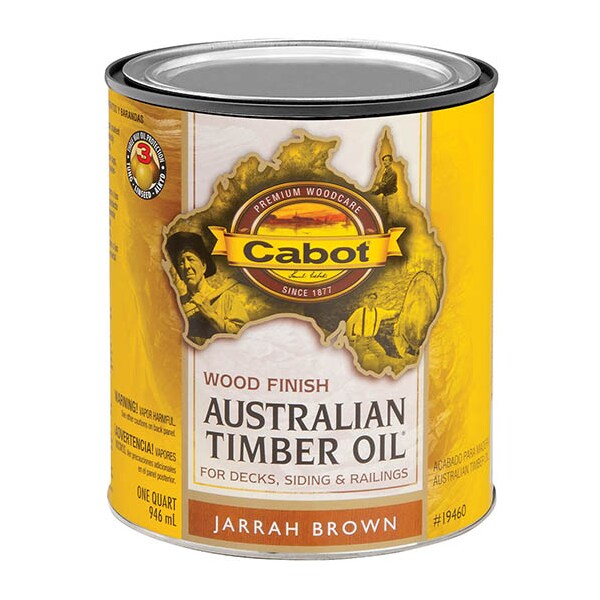 Cabot 1 Qt Jarrah Brown Australian Timber Oil Water Reducible 19460 Zoro